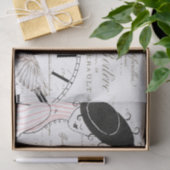 Frans Script  Clock Lady Bird Tissuepapier (Geschenk)