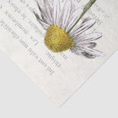 Frans script Daisy Flower Text Decoupage Tissuepapier (Detail)