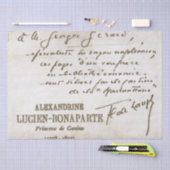 Frans Script Decoupage Handgeschreven Note Bonapar Tissuepapier (Craft)