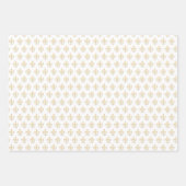 Frans Script Fleur de Lis Roos Gold Blush Pink Inpakpapier Vel (Voorkant 3)