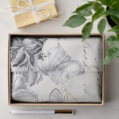 Frans Script  Floral Paris Dragonfly Crown Tissuepapier (Geschenk)