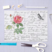 Frans Script Frans Roos Bird Briefkaart Tissuepapier (Craft)