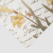 Frans Script  Geel Daffodilpapier Tissuepapier (Detail)