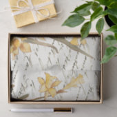 Frans Script  Geel Daffodilpapier Tissuepapier (Geschenk)