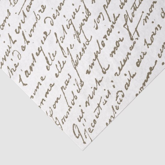 Frans Script Gold  Letter-diagram Tissuepapier (Detail)