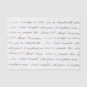 Frans script handschrift ontmoedigend tissuepapier (Voorkant)