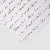 Frans script handschrift ontmoedigend tissuepapier (Detail)