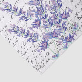 Frans Script  Lavender Bird Briefkaart Tissuepapier (Detail)