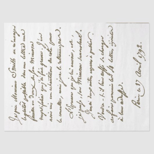 Frans Script  Letter Botany Decoupage Gold Tissuepapier (Voorkant)