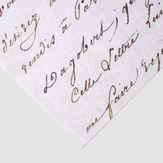 Frans Script  Letter Cursief handschrift Tissuepapier (Detail)