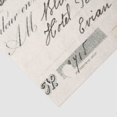 Frans Script Lyon-factuur-decoupage Tissuepapier (Detail)