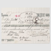 Frans Script Lyon-factuur-decoupage Tissuepapier (Voorkant)