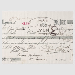  Frans Script Lyon-factuur-decoupage Tissuepapier