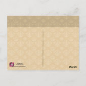 Frans Script Peacock Briefkaart (Achterkant)