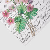 Frans Script Primrose Bird Briefkaart Tissuepapier (Detail)