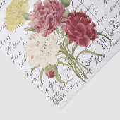 Frans Script Redoute Floral Bird Briefkaart Tissuepapier (Detail)