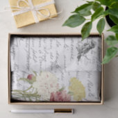 Frans Script Redoute Floral Bird Briefkaart Tissuepapier (Geschenk)