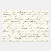 Frans Script Roos Gold Inpakpapier Vel (Voorkant 3)