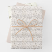 Frans Script Roos Gold  Inpakpapier Vel (In situ)