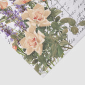 Frans Script Roos Lavender Bird Briefkaart Tissuepapier (Detail)