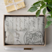 Frans Script Royal Stamp Document Tissuepapier (Geschenk)