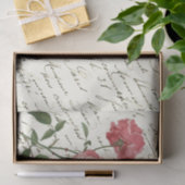 Frans Script roze roze rozenpapier Tissuepapier (Geschenk)