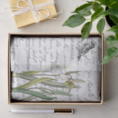 Frans Script  Snowdrop Bird Briefkaart Tissuepapier (Geschenk)