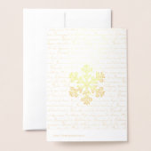  Frans script Snowflake Christmas Folie Kaarten (Met envelop)