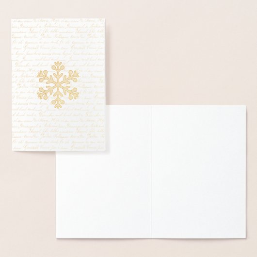  Frans script Snowflake Christmas Folie Kaarten (Display)