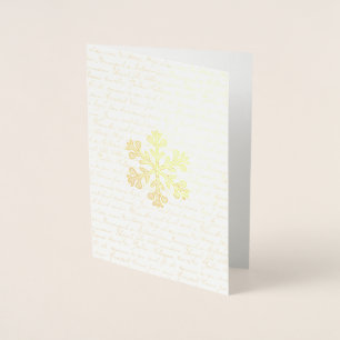  Frans Script Snowflake Kerstmis Folie Kaarten
