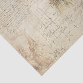 Frans script Tissuepapier (Detail)