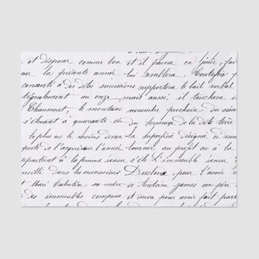  Frans script Tissuepapier (Voorkant)