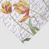 Frans Script Tulip Bird Briefkaart Tissuepapier (Detail)