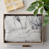 Frans script Wildbloem Dragonfly Ontwerpen Tall Tissuepapier (Geschenk)