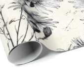 Frans Script Wilde bloem Dragonfly-decoupage Craft Cadeaupapier (Rol Hoek)