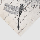 Frans Script Wildflower Dragonfly Decoupage Set 1 Tissuepapier (Detail)