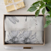 Frans Script Wildflower Dragonfly Decoupage Set 2 Tissuepapier (Geschenk)