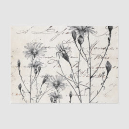 Frans Script Wildflower Dragonfly Decoupage Set 3 Tissuepapier