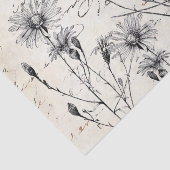 Frans Script Wildflower Dragonfly Decoupage Set 3 Tissuepapier (Detail)