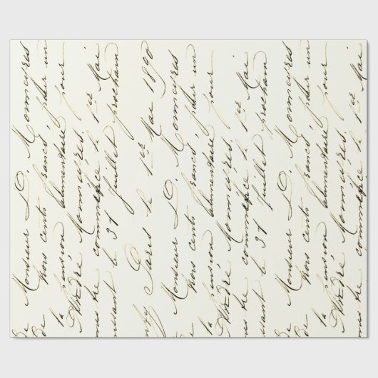 Frans Script Wrapping Paper Cadeaupapier (Vlak)