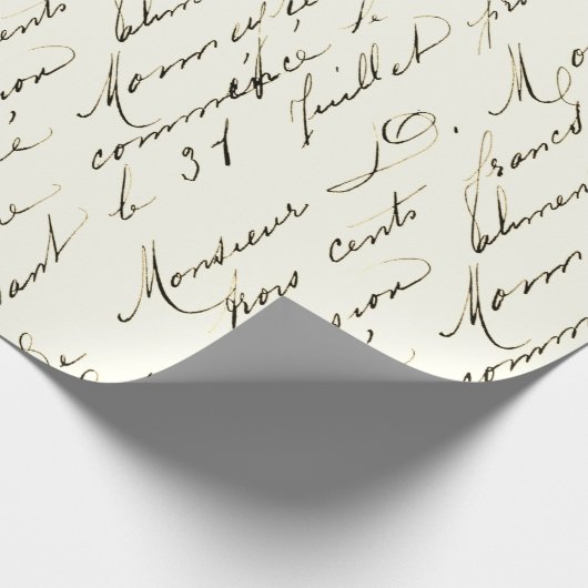 Frans Script Wrapping Paper Cadeaupapier (Hoek)