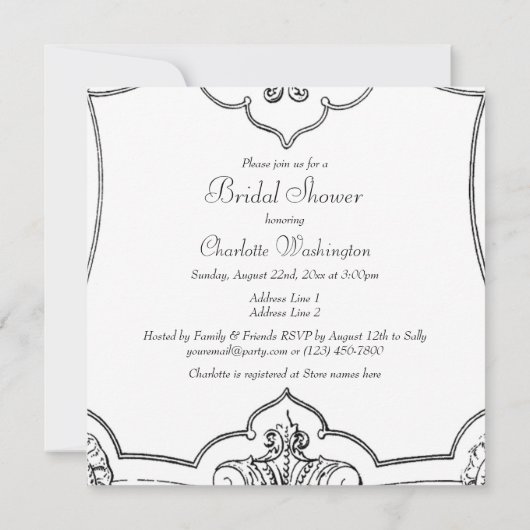 Frans Scroll Vrijgezellenfeest dubbelzijdig Kaart (Achterkant)