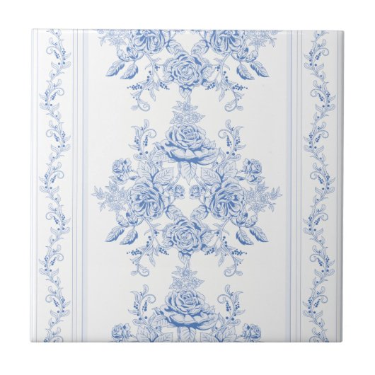 Frans, shabby, , bleek blauw, wit, chic, tegeltje (Voorkant)