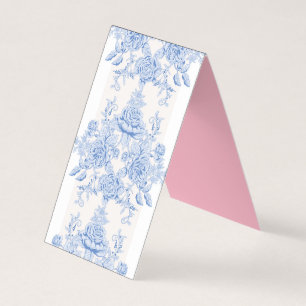 Frans, shabby chic, , bleke blauw, wit, countr visitekaartje