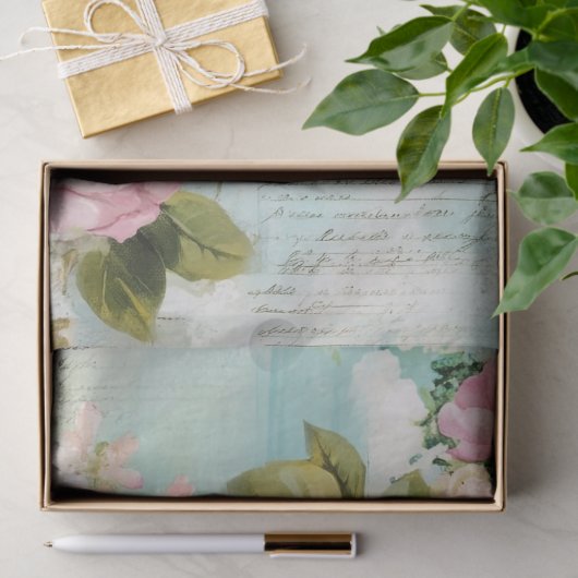 Frans Shabby Chic-patroon Tissuepapier (Geschenk)