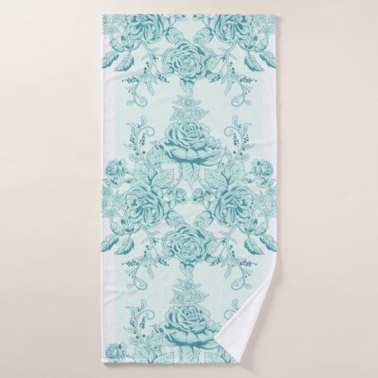 Frans, , shabby, chic, patroon, Victoriaans, turqu Badhanddoek (Badhanddoek)