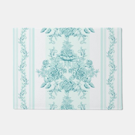 Frans, , shabby, chic, patroon, Victoriaans, turqu Deurmat (Voorkant)