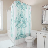 Frans, , shabby, chic, patroon, Victoriaans, turqu Douchegordijn (In situ)