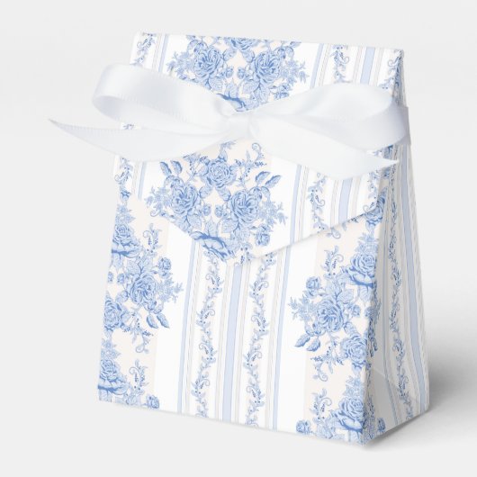 Frans, shabbykic, , bleek blauw, wit, land bedankdoosjes (Voorkant Zijde)