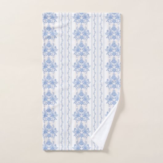 Frans, shabbykic, , bleek blauw, wit, land handdoek (Handdoek)